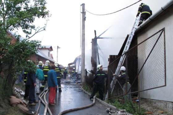 Požár stodoly o obci Drnovice na Valašskokloboucku